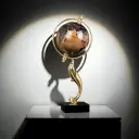 Luxury Brass Globe with Dolphin Stand